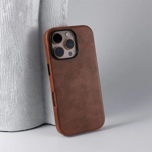 Retro Horse Texture MagSafe Leather Case For iPhone 16