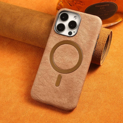 Vintage Magnetic Leather Case With MagSafe For iPhone