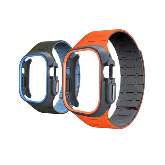 Case With Sporty Magnetic Silicone Strap For Apple Watch Ultra 2