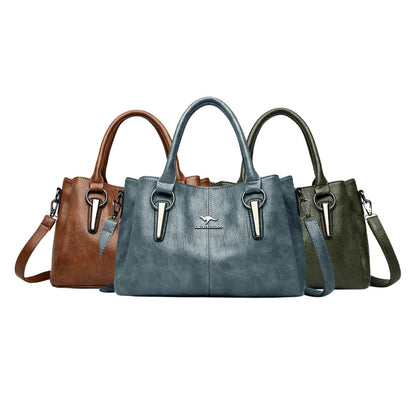 3-Layer High-Quality Soft Leather Handbags For Women