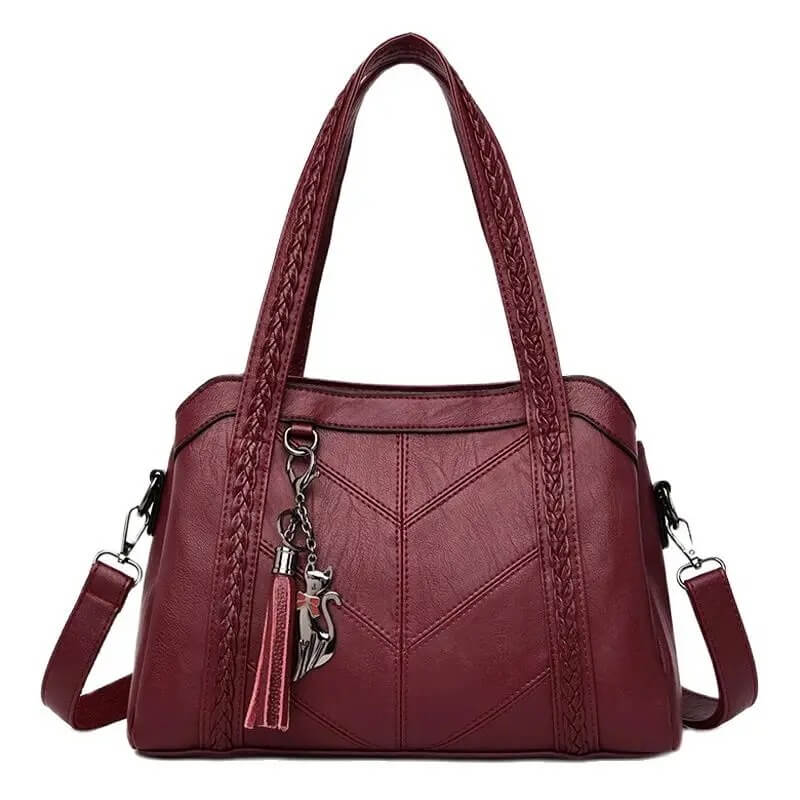 Stylish Leather Shoulder and Crossbody Handbag for Casual Use