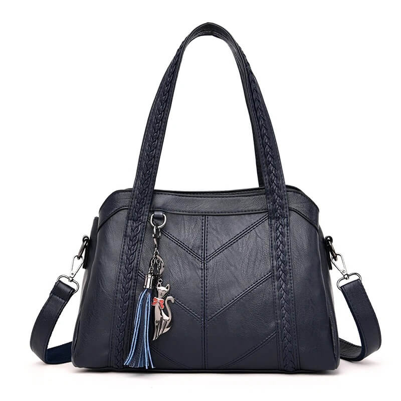 Stylish Leather Shoulder and Crossbody Handbag for Casual Use