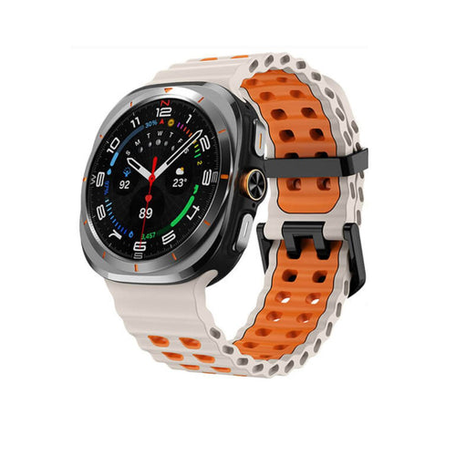 Two-Tone Marine Silicone Strap For Samsung Galaxy Watch Ultra