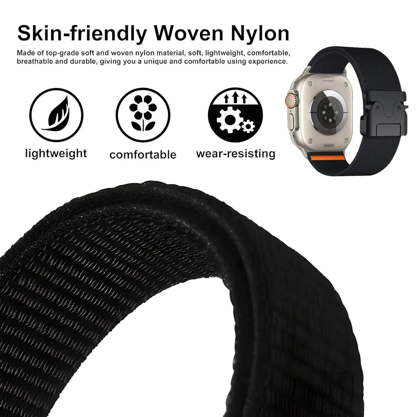 Sporty Nylon Band For Apple Watch Ultra 2