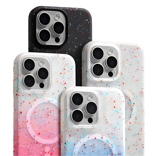 Translucent Art Ink Dots MagSafe Case For iPhone 16 Pro