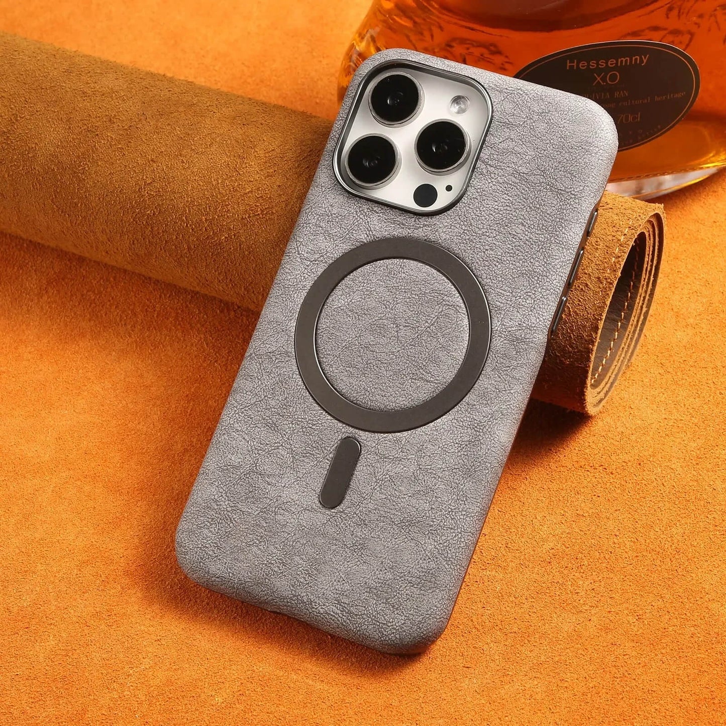 Vintage Magnetic Leather Case With MagSafe For iPhone