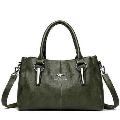 3-Layer High-Quality Soft Leather Handbags For Women