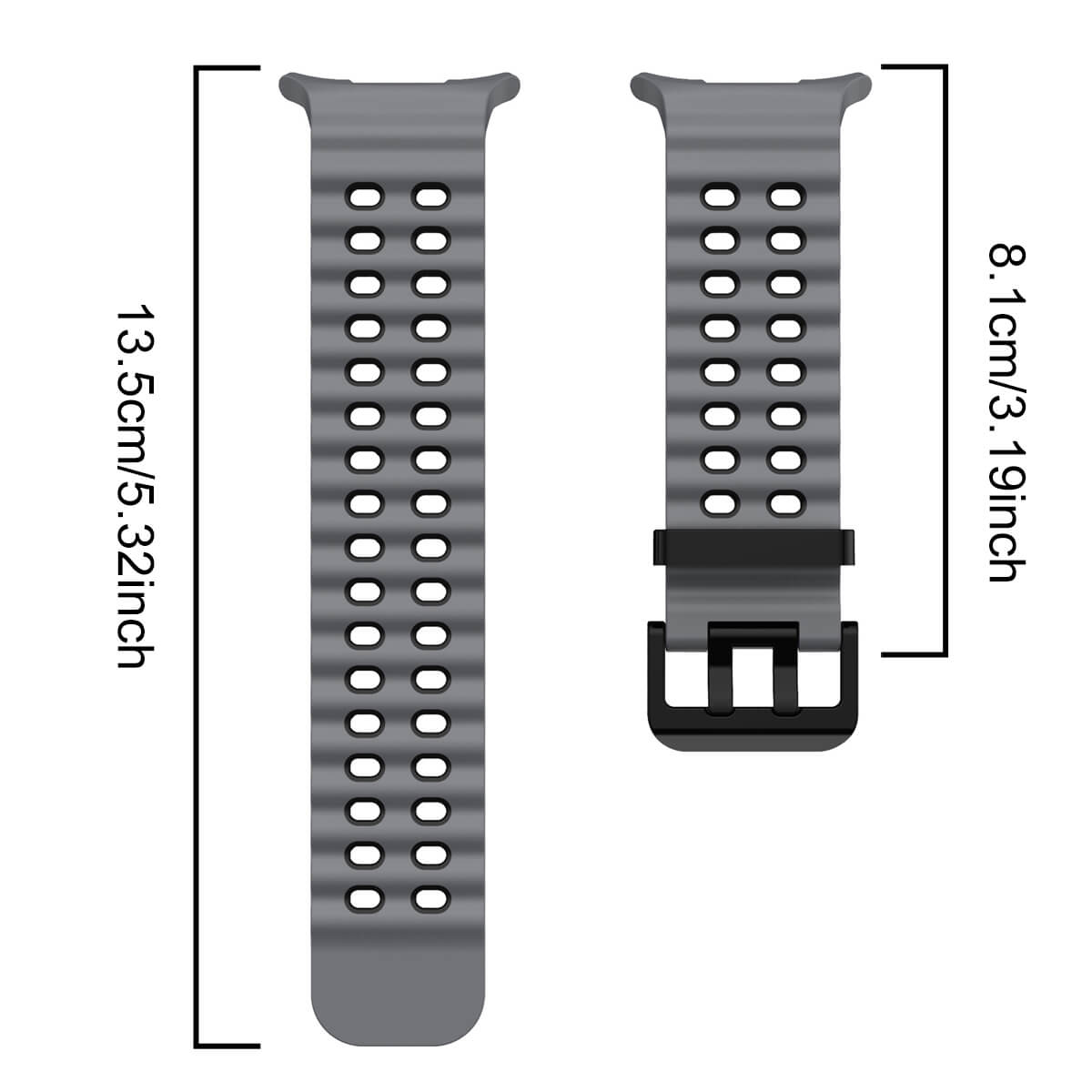 Two-Tone Marine Silicone Strap For Samsung Galaxy Watch Ultra