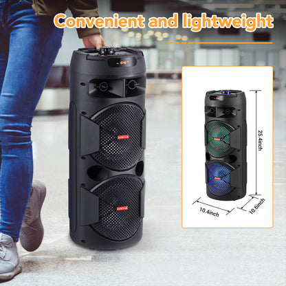 Outdoor Bluetooth Party Speaker With Subwoofer And LED Light