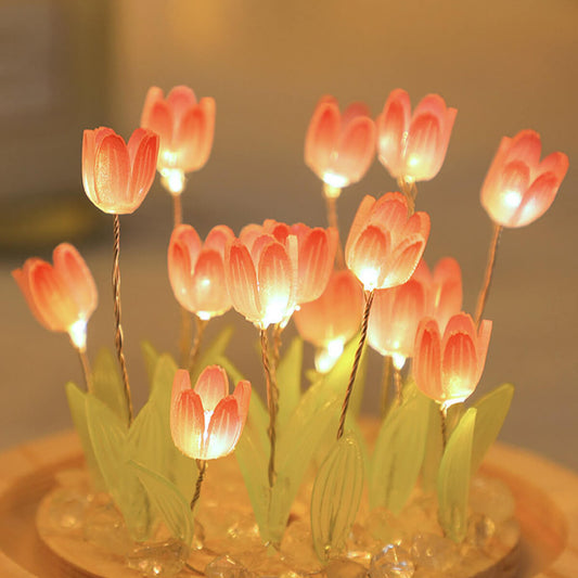 Tulip Night Light Handmade Tulip LED Table Lamp 