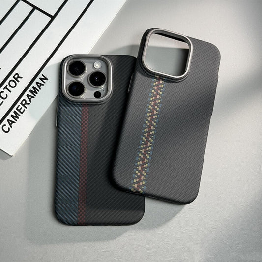 Carbon Fibre Texture MagSafe Phone Case for iPhone 16 & iPhone 16 Pro Series