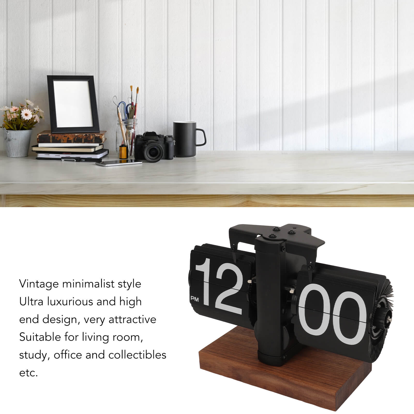 Retro Flip Down Clock Mechanical Clock For Home And Room Decoration