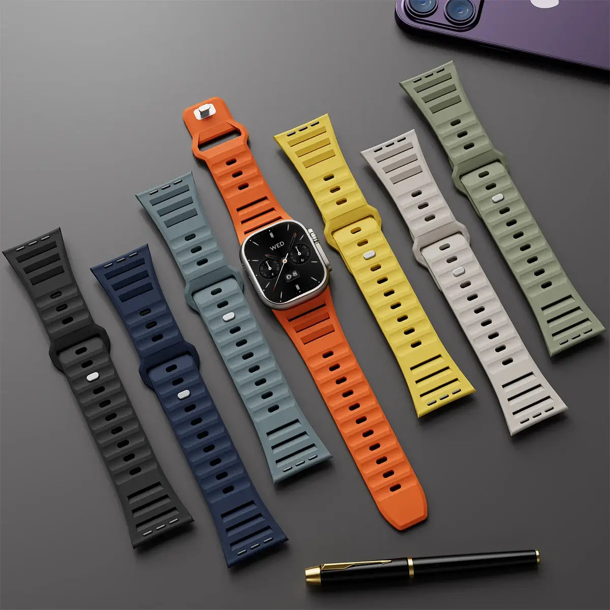 Ventilated Silicone Band For Apple Watch Ultra 2