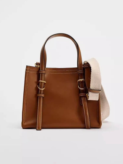 Brown & Yellow Crossbody Handbag