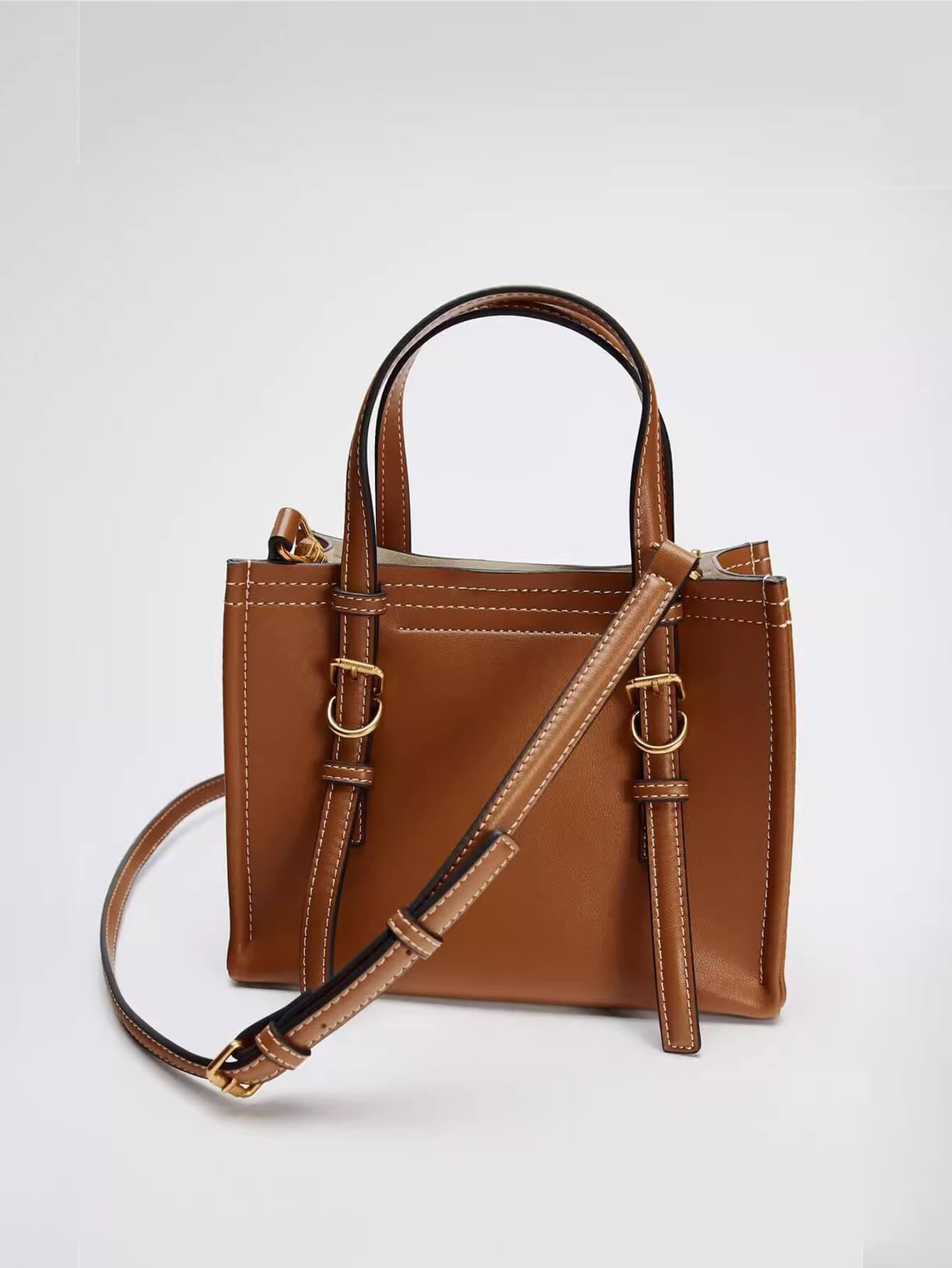 Brown & Yellow Crossbody Handbag