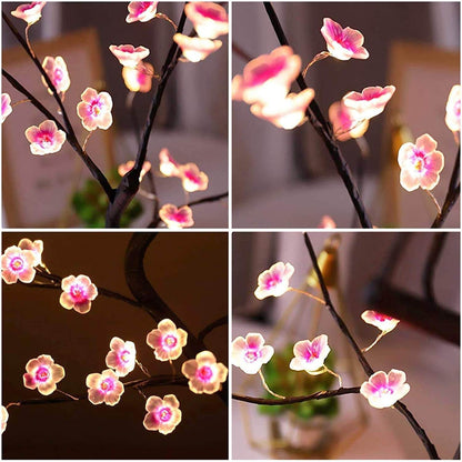 Table Tree Night Light USB Powered Cherry Blossom LED Bonsai