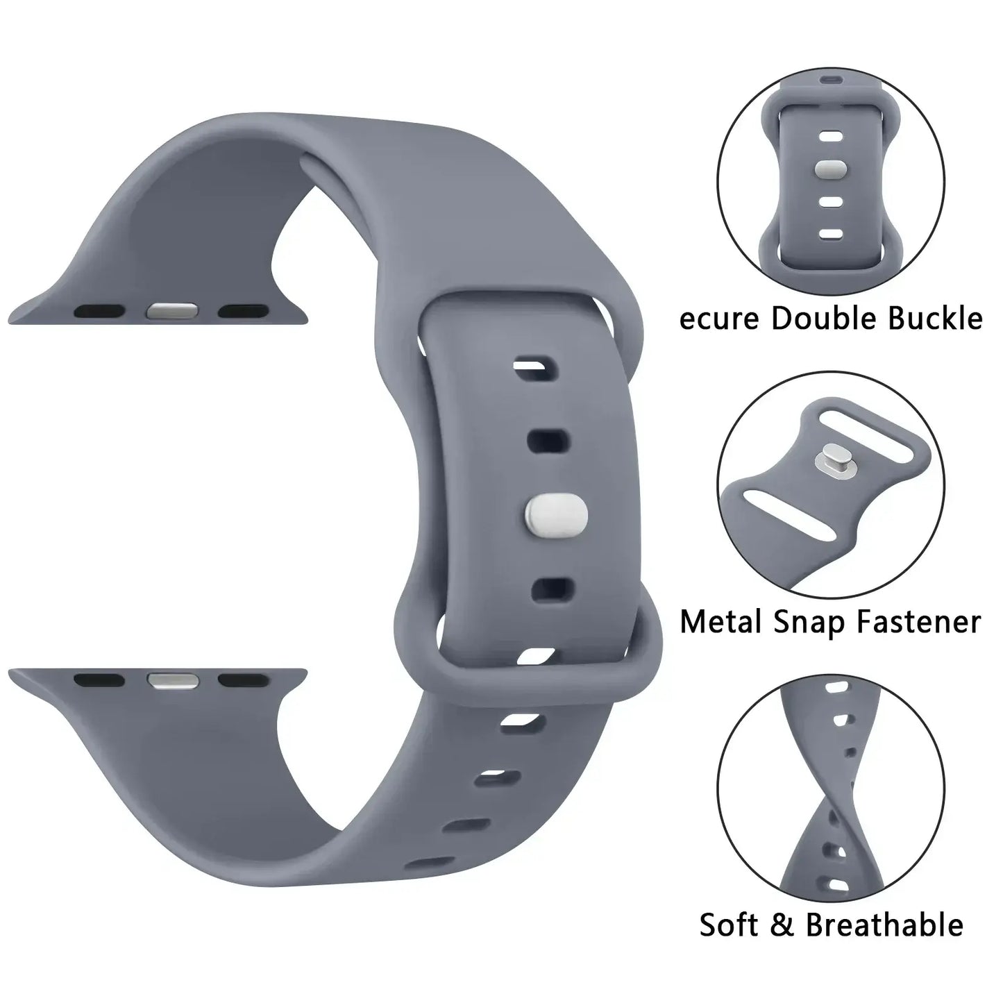 Soft Silicone Replacement Band For Apple Watch 