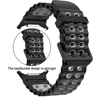 Two-Tone Marine Silicone Strap For Samsung Galaxy Watch Ultra