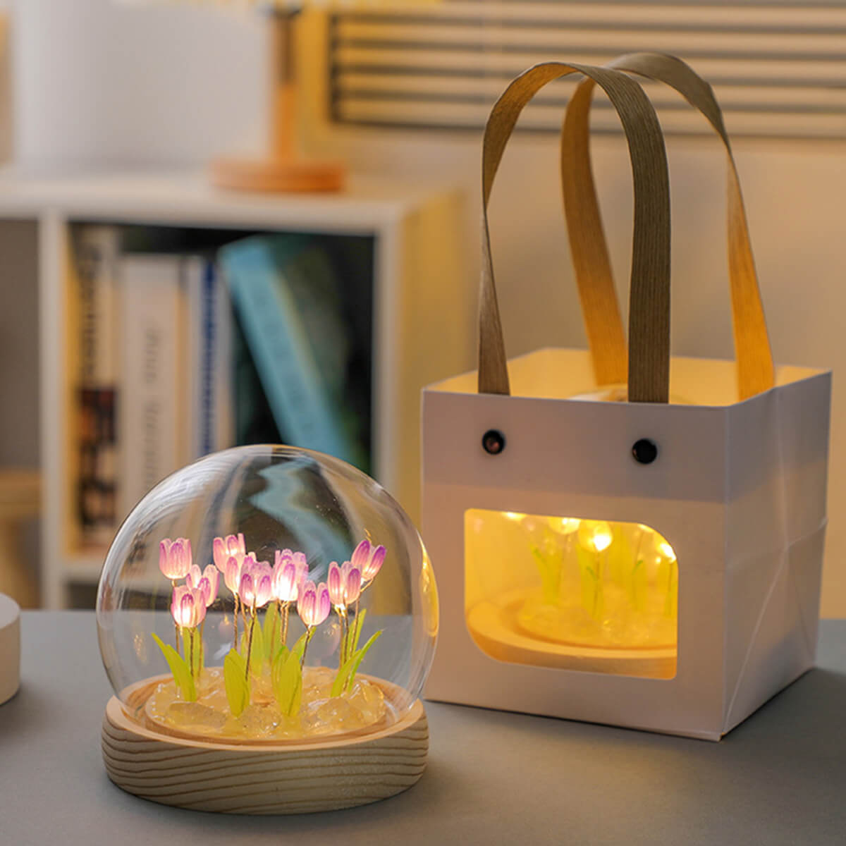 Tulip Night Light Handmade Tulip LED Table Lamp 