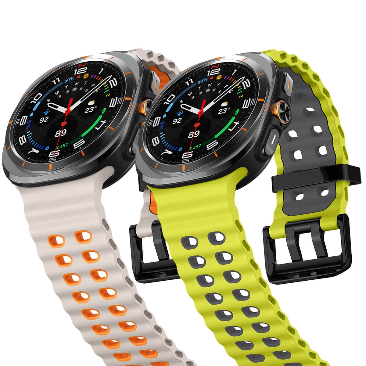 Two-Tone Marine Silicone Strap For Samsung Galaxy Watch Ultra