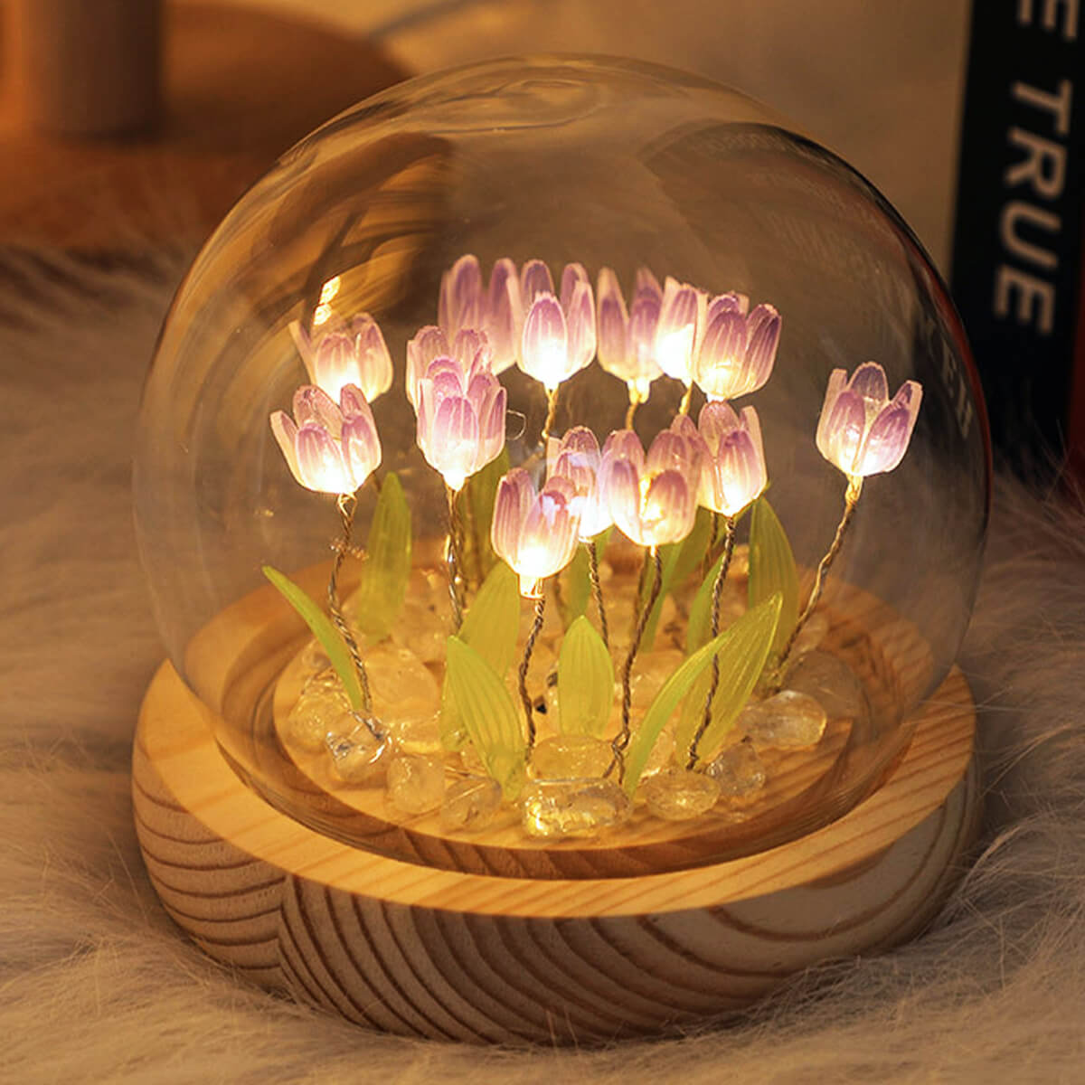 Tulip Night Light Handmade Tulip LED Table Lamp 