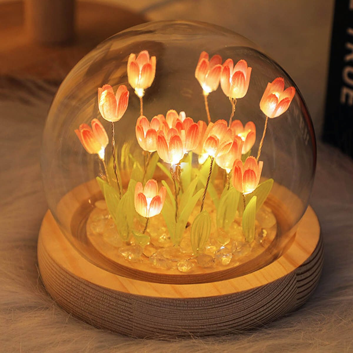 Tulip Night Light Handmade Tulip LED Table Lamp 