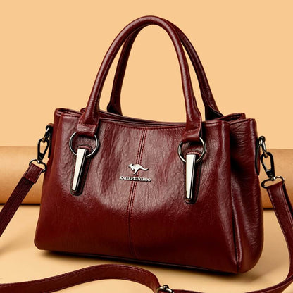 3-Layer High-Quality Soft Leather Handbags For Women